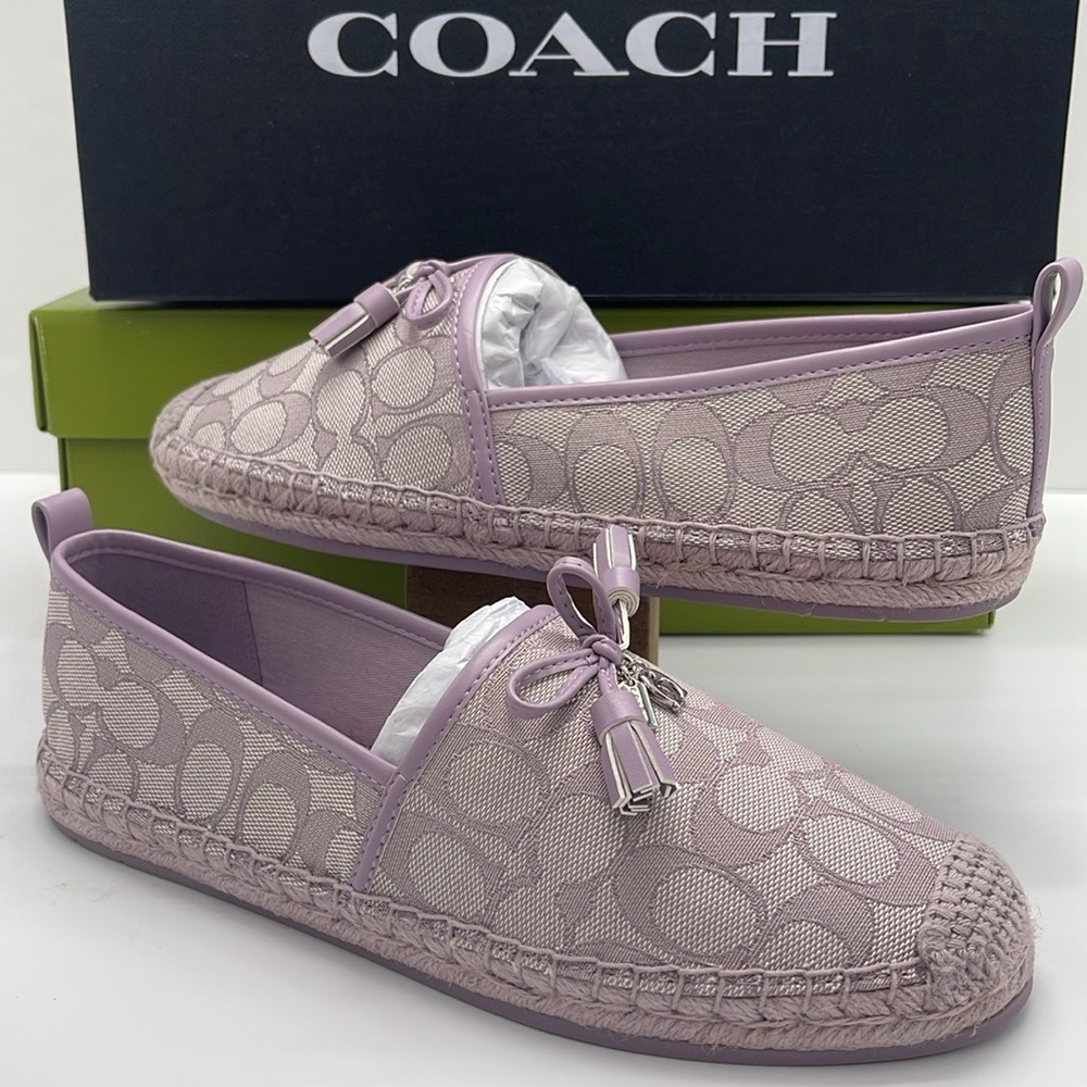 Coach CARSON SIGNATURE JACQ ESPADRILLE
SOFT LILAC SHOES SNEAKERS
G3457 SOT New - Picture 7 of 16